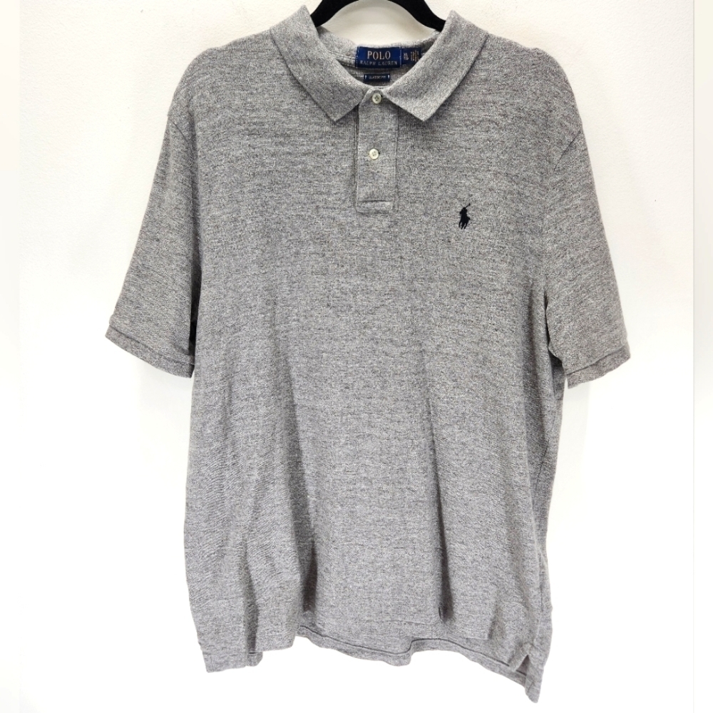 Polo Ralph Lauren Polo Short Sleeve Shirt Mens XL Gray Classic Fit